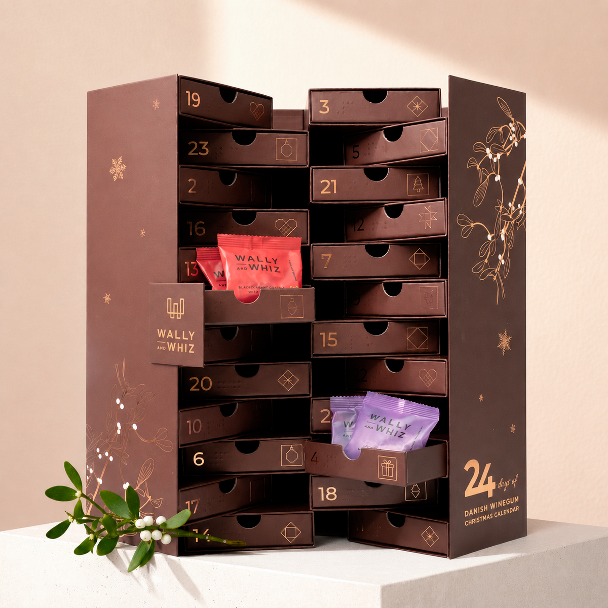 Braun Adventskalender - 50 Beutelchen köstliches Fruchtgummi, 550g